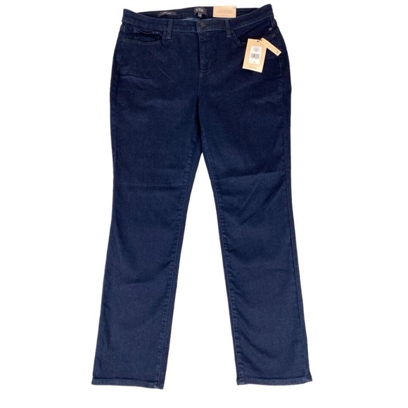 NYDJ Jeans Sheri Slim Tummy Control High Rise Stretch Denim Rinse - Picture 2 of 10